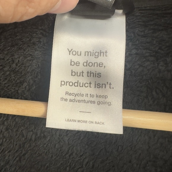 The North Face Osito Jacket Womens Medium Black Oso Soft Fleece Full Zipper Logo - Picture 5 of 13